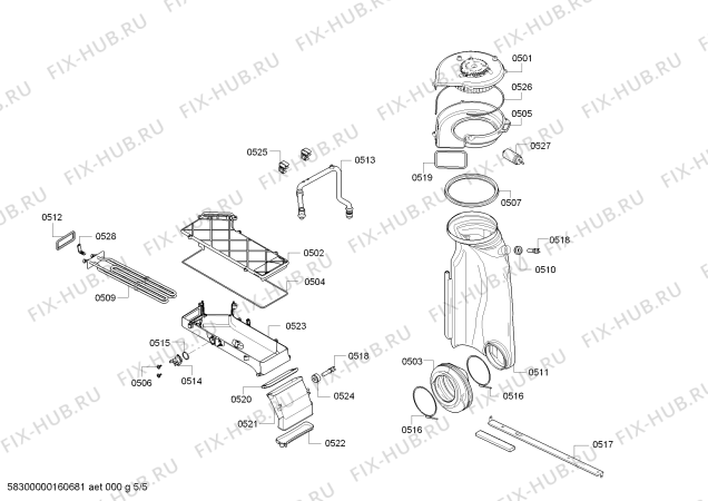 Схема №3 WK14D540HK IQ500 с изображением Модуль управления для стиралки Siemens 00704660