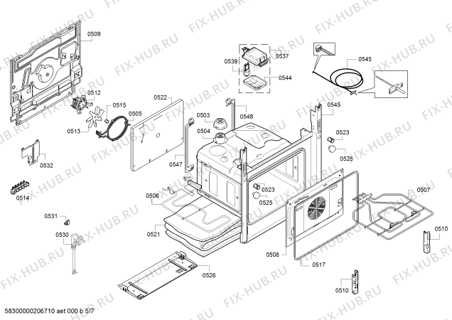 Схема №3 HGQ340K20R с изображением Рассекатель горелки для электропечи Bosch 12022450
