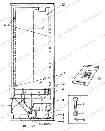 Взрыв-схема холодильника Electrolux RP1236SLE - Схема узла C10 Cold, users manual