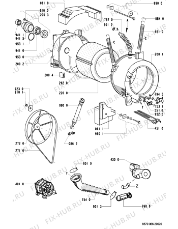 Схема №2 F 542 с изображением Обшивка для стиралки Whirlpool 481945328348