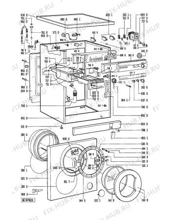 Взрыв-схема стиральной машины Whirlpool AWM 299/3 - Схема узла