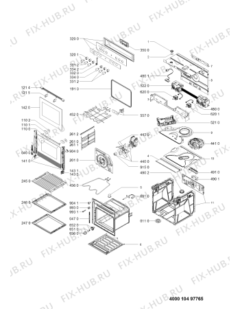 Схема №1 EMVD 7163/IN с изображением Панель для духового шкафа Whirlpool 481010415939