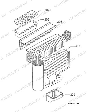 Взрыв-схема холодильника Electrolux RH100L - Схема узла Cooling generator