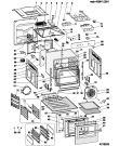 Схема №1 H611BK (F045402) с изображением Дверца для плиты (духовки) Indesit C00143836