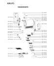 Схема №1 VB650840/BPB с изображением Часть корпуса для дозатора напитков Krups SS-208263