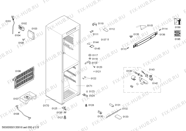 Схема №3 KK18V00TI с изображением Дверь для холодильной камеры Siemens 00248889