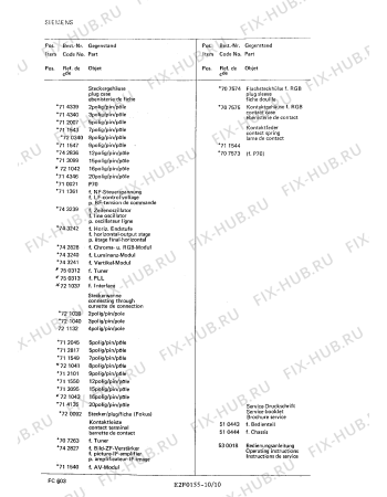 Взрыв-схема телевизора Siemens FC6032 - Схема узла 10