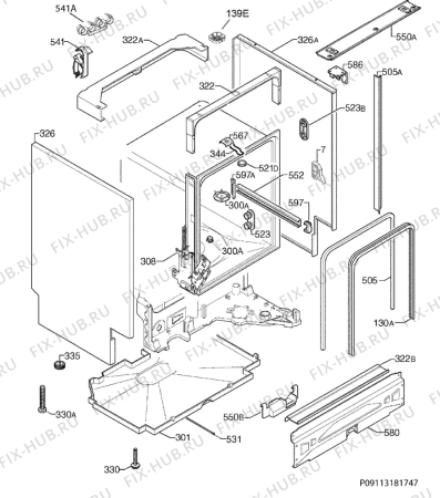 Схема №3 F88400IM0P с изображением Микромодуль для посудомоечной машины Aeg 973911667001078
