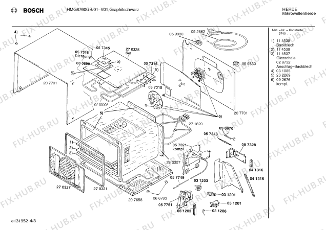 Схема №2 HMG8760GB с изображением Инструкция по эксплуатации для микроволновой печи Bosch 00517427
