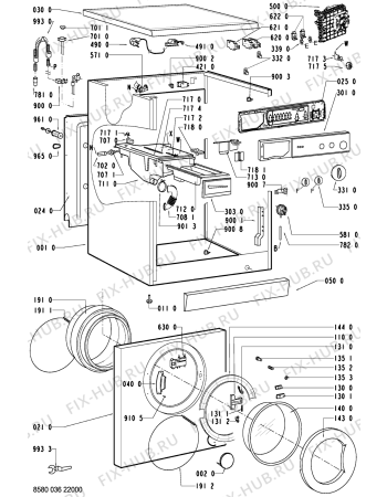 Схема №1 508 772 WA 1200/4 с изображением Рукоятка для стиралки Whirlpool 481249878127