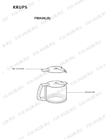 Схема №1 FMA34L(B) с изображением Микрофильтр для электрокофемашины Krups MS-5370294