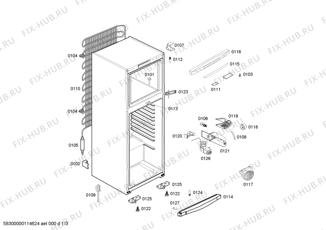 Схема №2 RSV475006J RSV47 с изображением Дверь морозильной камеры для холодильника Bosch 00244993