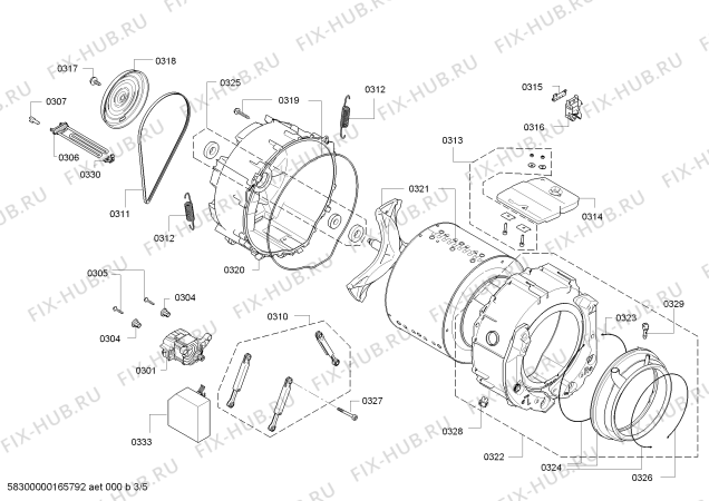 Схема №1 WM14Y540GR iQ 800 с изображением Противовес для стиралки Bosch 00744281