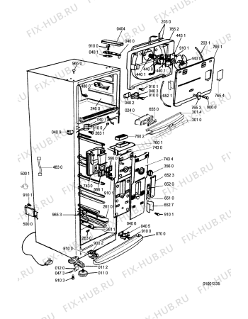 Схема №1 ARG 773 с изображением Уплотнитель (прокладка) для холодильника Whirlpool 481246818256