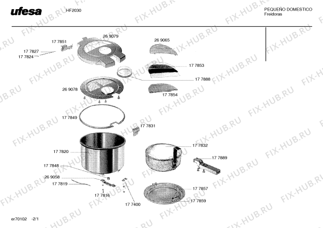 Схема №2 HF2030 с изображением Столешница для электрофритюрницы Bosch 00269079