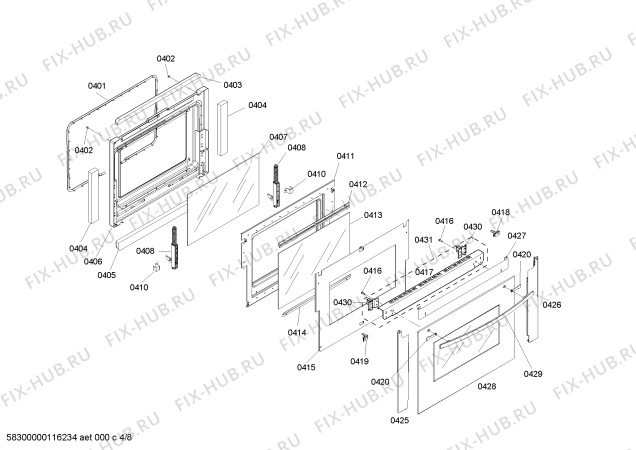 Схема №4 SECD302BS с изображением Инструкция по установке/монтажу для духового шкафа Bosch 00591895