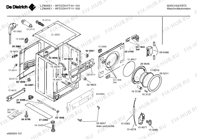 Схема №3 WFEDD01FF LZ9600E1 с изображением Панель управления для стиральной машины Bosch 00297665