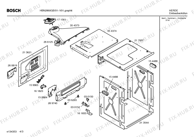 Взрыв-схема плиты (духовки) Bosch HBN2860GB - Схема узла 03