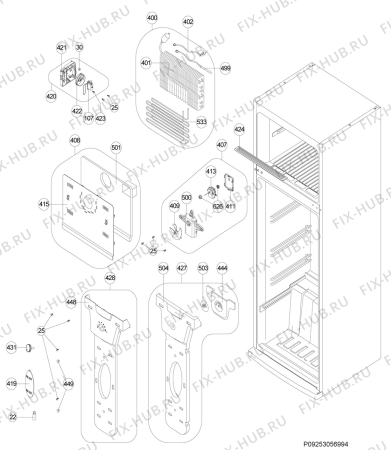 Взрыв-схема холодильника Zanussi ZRT34200WA - Схема узла Vaporiser