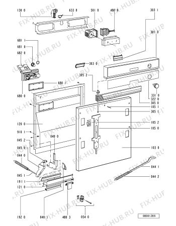 Схема №1 ADL 838/2 AV с изображением Регулятор для посудомоечной машины Whirlpool 481941258608