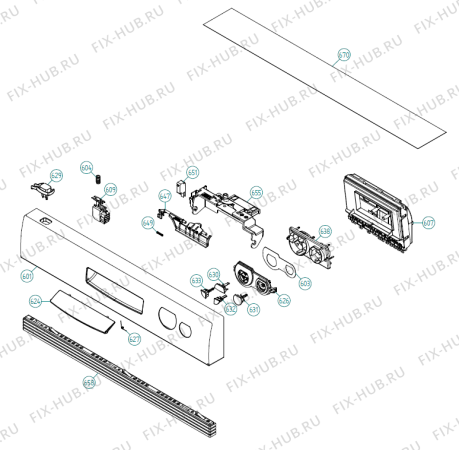 Схема №1 D5122 TW   -White SI Soft (339709, DW70.1) с изображением Панель управления для электропосудомоечной машины Gorenje 342821