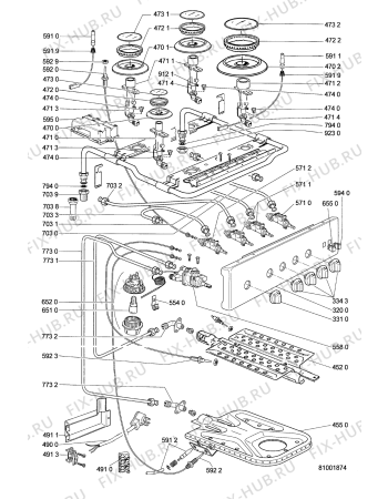 Схема №2 SGZ  2511 WS/01 с изображением Трубка подачи газа для электропечи Whirlpool 481931038953