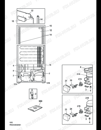 Взрыв-схема холодильника Electrolux ERB34207W - Схема узла C10 Cold, users manual