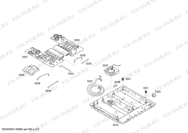 Взрыв-схема вытяжки Gaggenau CI261100 induc.gaggenau.60.4i(b)twist.enc_plano - Схема узла 02