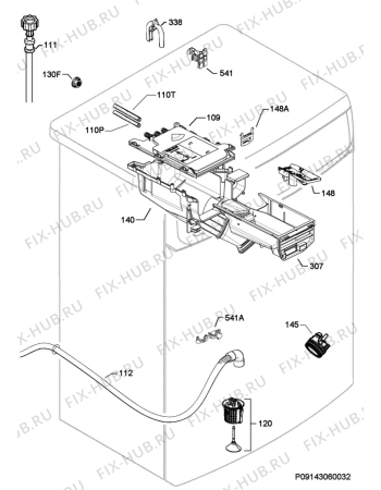 Взрыв-схема стиральной машины Electrolux EWP1662TDW - Схема узла Hydraulic System 272
