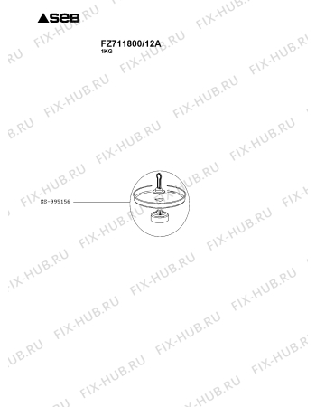 Взрыв-схема тостера (фритюрницы) Seb FZ711800/12A - Схема узла HP005592.5P2