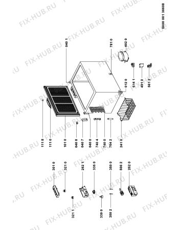 Схема №1 GTC 2400 с изображением Часть корпуса Whirlpool 481241879709