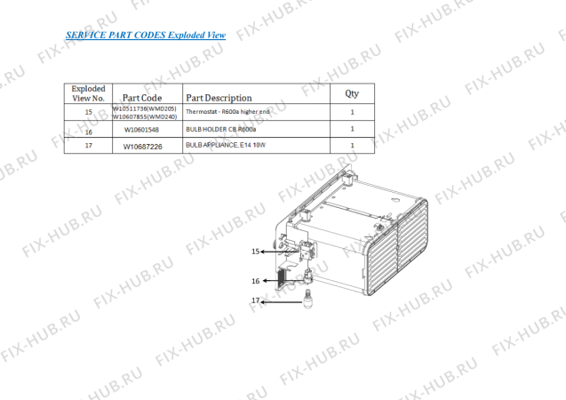 Схема №4 WMD 210 WH с изображением Запчасть для холодильной камеры Whirlpool 482000093381