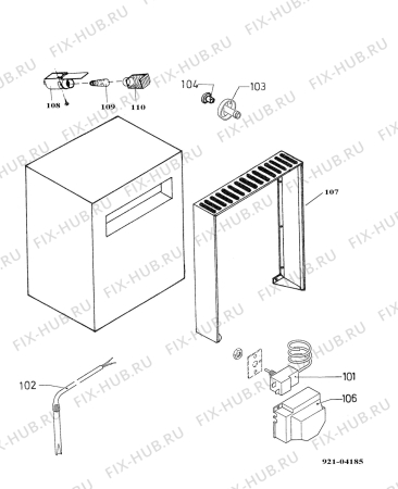 Взрыв-схема холодильника Electrolux RH100L - Схема узла Housing 001