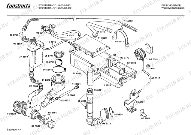 Схема №2 CC14800 CONTURA с изображением Панель управления для стиралки Bosch 00272776