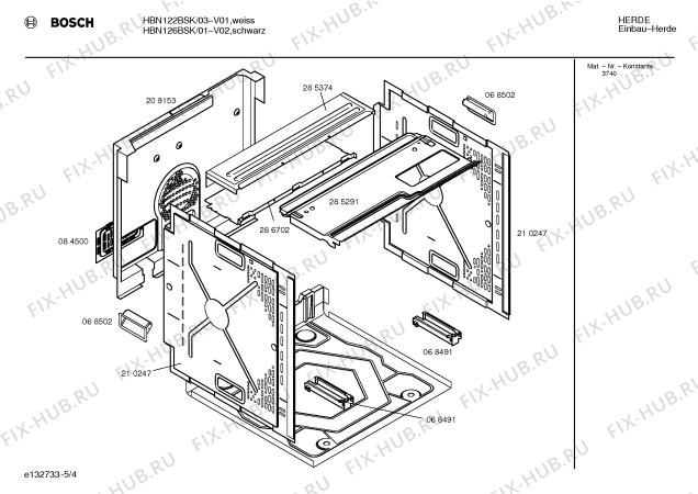 Взрыв-схема плиты (духовки) Bosch HBN126BSK - Схема узла 04