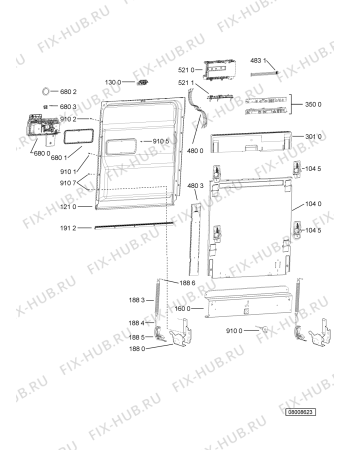 Схема №2 WP 79/4 LD с изображением Всякое для посудомойки Whirlpool 481010415134