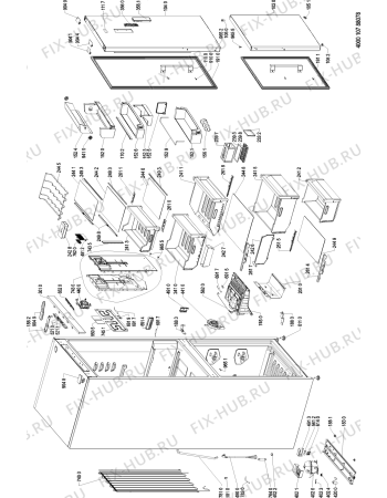 Схема №1 KGNF 185 A2+ WS с изображением Дверца для холодильника Whirlpool 481010752484