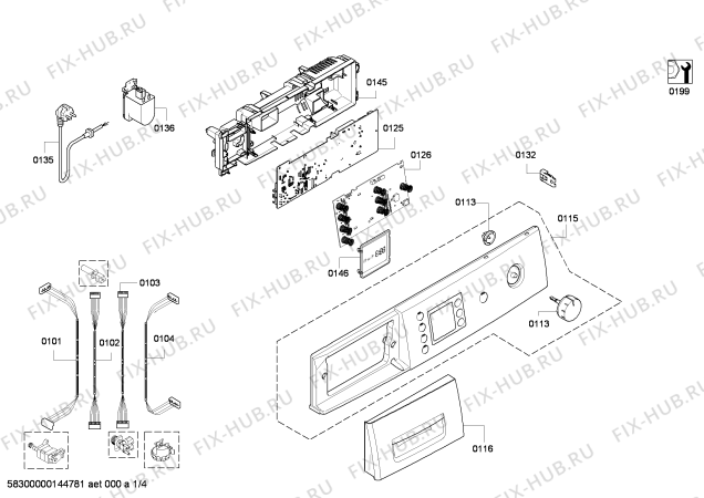 Схема №1 WAE32461SN Bosch Maxx 6 Sensitive с изображением Дисплей для стиралки Bosch 00646902