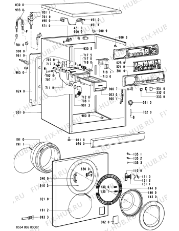 Схема №1 WAK 1400 с изображением Запчасть для стиральной машины Whirlpool 481221479585