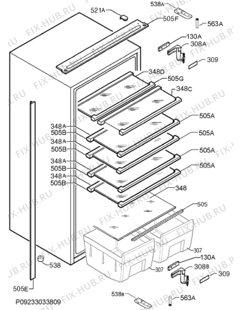 Схема №2 SKS81205F0 с изображением Модуль (плата) управления для холодильной камеры Aeg 973923791020031