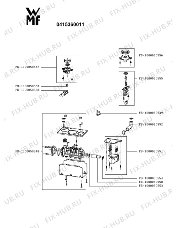 Схема №1 0415360011 с изображением Запчасть для электропароварки Seb FS-1000050557