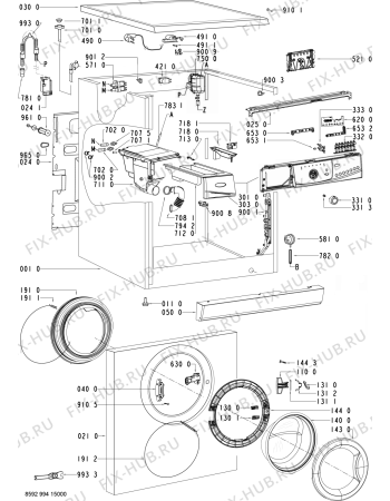 Схема №2 AWOD8140WP (F091521) с изображением Микромодуль для стиралки Indesit C00311299