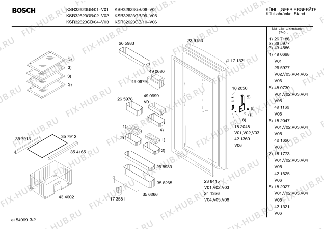 Взрыв-схема холодильника Bosch KSR32623GB classixx - Схема узла 02