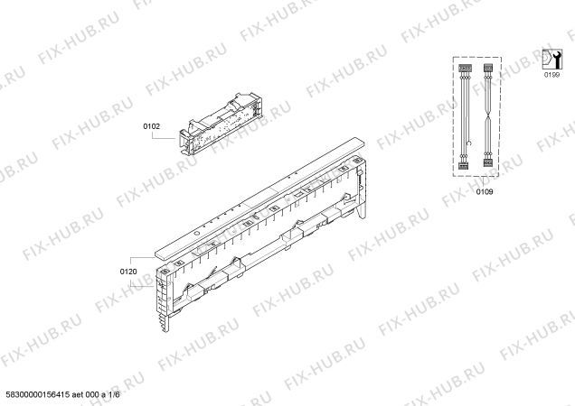 Схема №2 DF260161 с изображением Передняя панель для посудомойки Bosch 00706388