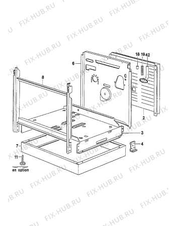 Взрыв-схема плиты (духовки) Electrolux EK6448/1 - Схема узла Housing 001