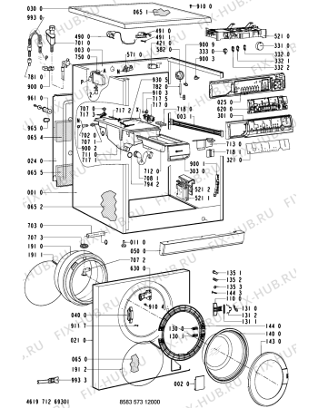 Схема №1 WAK SYMPHONY 1620-NL с изображением Обшивка для стиральной машины Whirlpool 481245213792
