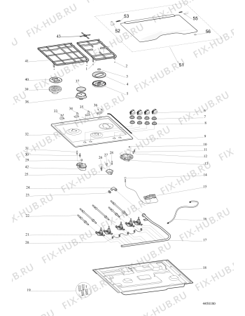Схема №1 PK630RTGHHA (F076945) с изображением Керамическая поверхность для духового шкафа Indesit C00290201