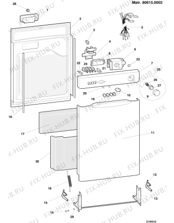 Схема №2 LS20521 (F023771) с изображением Электропитание для электропосудомоечной машины Indesit C00074907