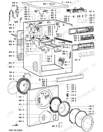 Схема №2 WAP 8988-D с изображением Обшивка для стиралки Whirlpool 481245212618
