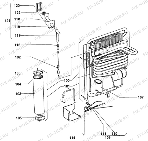 Взрыв-схема холодильника Electrolux RM4203-2 - Схема узла Cooling Appliance